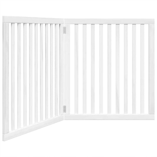 Dog Gate Foldable 2 Panels White 160 cm Poplar Wood Dog Gate Foldable 2 Panels White 160 cm Poplar Wood