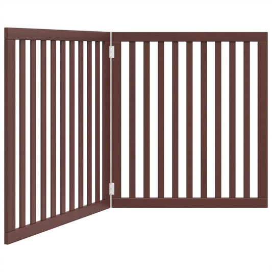 Dog Gate Foldable 2 Panels Brown 160 cm Poplar Wood Dog Gate Foldable 2 Panels Brown 160 cm Poplar Wood