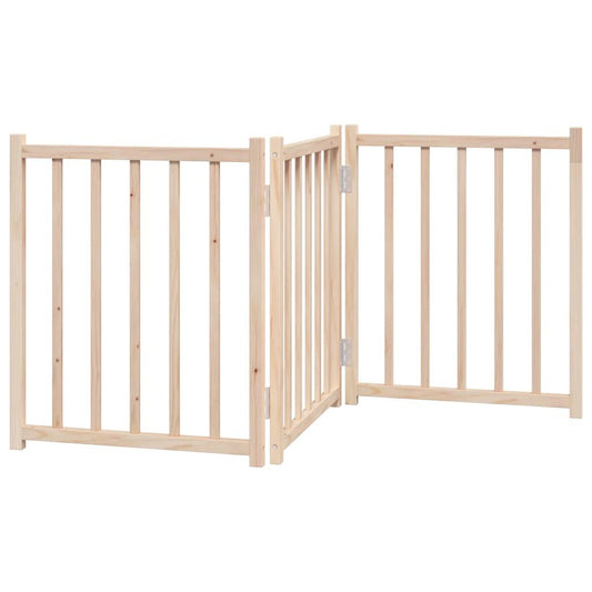 Dog Gate Foldable 3 Panels 150 cm Solid Wood Fir Dog Gate Foldable 3 Panels 150 cm Solid Wood Fir