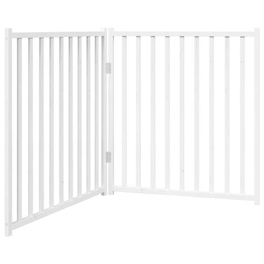 Dog Gate Foldable 2 Panels White 160 cm Solid Wood Fir Dog Gate Foldable 2 Panels White 160 cm Solid Wood Fir