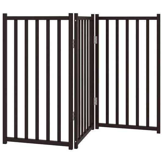 Dog Gate Foldable 3 Panels Black 150 cm Solid Wood Fir Dog Gate Foldable 3 Panels Black 150 cm Solid Wood Fir