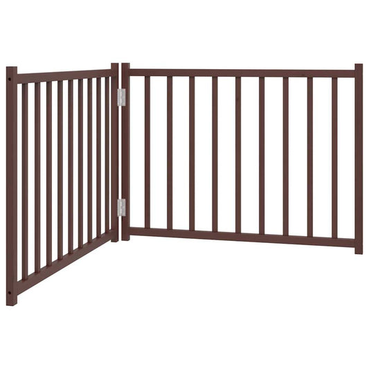 Dog Gate Foldable 2 Panels Brown Oak 160 cm Solid Wood Fir Dog Gate Foldable 2 Panels Brown Oak 160 cm Solid Wood Fir