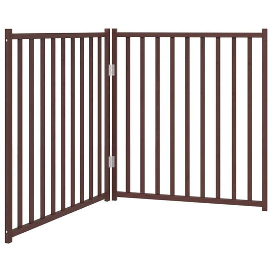 Dog Gate Foldable 2 Panels Brown Oak 160 cm Solid Wood Fir Dog Gate Foldable 2 Panels Brown Oak 160 cm Solid Wood Fir