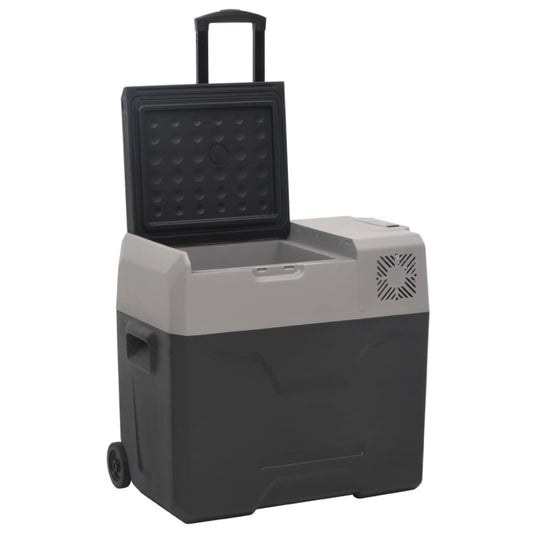 Cool Box with Wheel and Adapter Black&Grey 30 L Polypropylene Cool Box with Wheel and Adapter Black&Grey 30 L Polypropylene