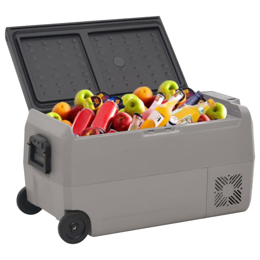 Cool Box with Wheel and Handle Black&Grey 36 L PP&PE Cool Box with Wheel and Handle Black&Grey 36 L PP&PE