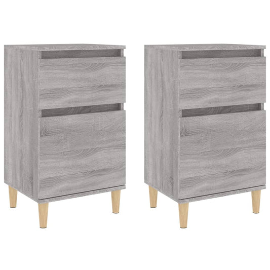 Bedside Cabinets 2 pcs Grey Sonoma 40x35x70 cm Bedside Cabinets 2 pcs Grey Sonoma 40x35x70 cm