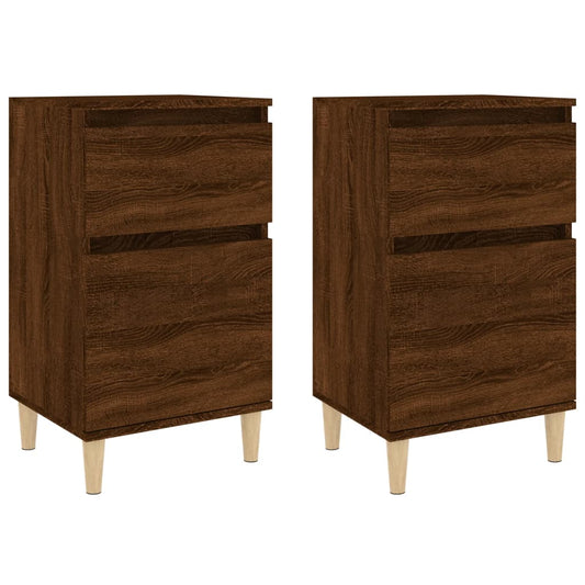 Bedside Cabinets 2 pcs Brown Oak 40x35x70 cm Bedside Cabinets 2 pcs Brown Oak 40x35x70 cm