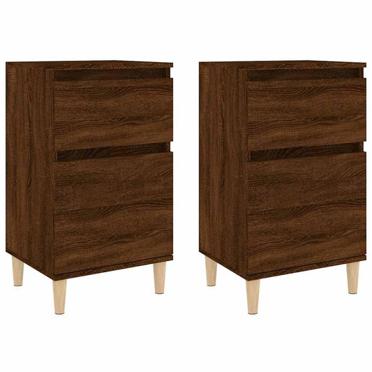 Bedside Cabinets 2 pcs Brown Oak 40x35x70 cm Bedside Cabinets 2 pcs Brown Oak 40x35x70 cm