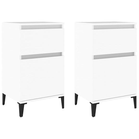 Bedside Cabinets 2 pcs White 40x35x70 cm Bedside Cabinets 2 pcs White 40x35x70 cm