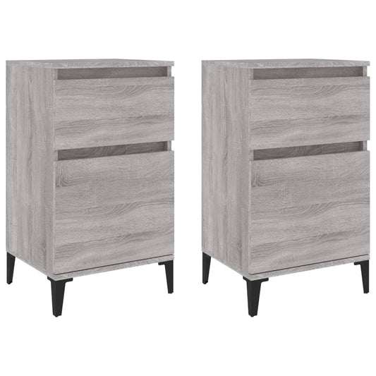Bedside Cabinets 2 pcs Grey Sonoma 40x35x70 cm Bedside Cabinets 2 pcs Grey Sonoma 40x35x70 cm