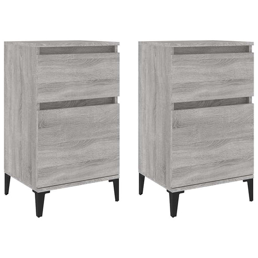 Bedside Cabinets 2 pcs Grey Sonoma 40x35x70 cm Bedside Cabinets 2 pcs Grey Sonoma 40x35x70 cm