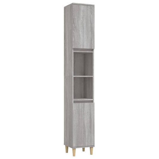 Bathroom Cabinet Grey Sonoma 30x30x190 cm Engineered Wood Bathroom Cabinet Grey Sonoma 30x30x190 cm Engineered Wood