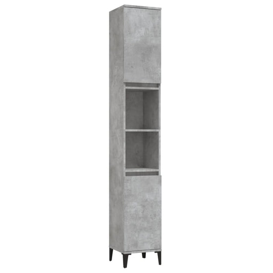 Bathroom Cabinet Concrete Grey 30x30x190 cm Engineered Wood Bathroom Cabinet Concrete Grey 30x30x190 cm Engineered Wood