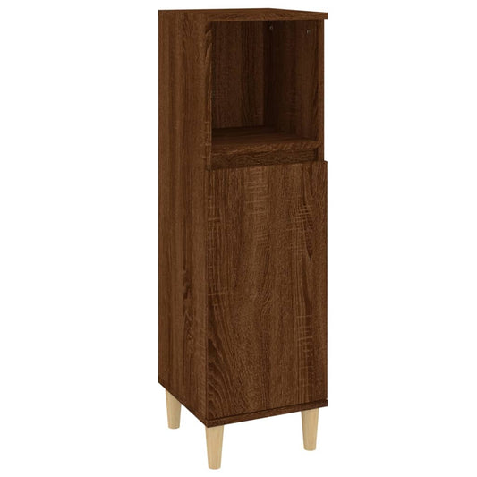 Bathroom Cabinet Brown Oak 30x30x100 cm Engineered Wood Bathroom Cabinet Brown Oak 30x30x100 cm Engineered Wood
