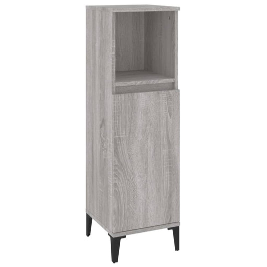 Bathroom Cabinet Grey Sonoma 30x30x100 cm Engineered Wood Bathroom Cabinet Grey Sonoma 30x30x100 cm Engineered Wood