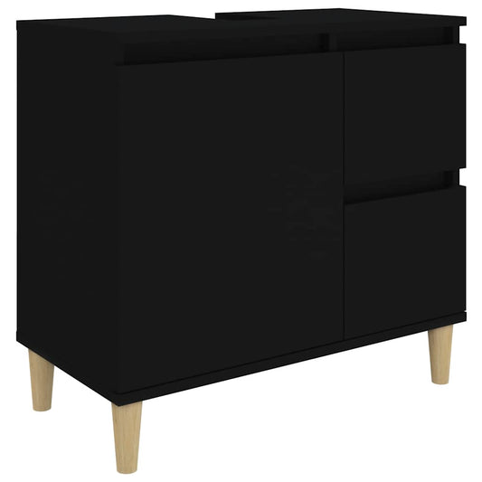 Bathroom Cabinet Black 65x33x60 cm Engineered Wood Bathroom Cabinet Black 65x33x60 cm Engineered Wood