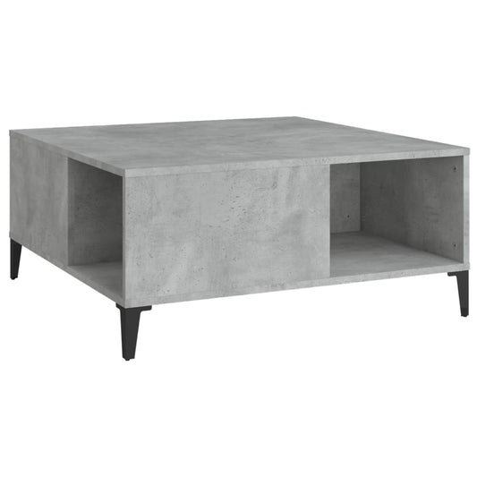 Coffee Table Concrete Grey 80x80x36.5 cm Engineered Wood Coffee Table Concrete Grey 80x80x36.5 cm Engineered Wood