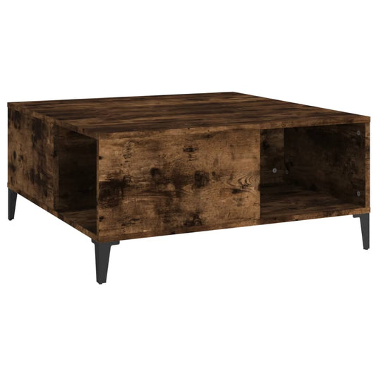 Coffee Table Smoked Oak 80x80x36.5 cm Engineered Wood Coffee Table Smoked Oak 80x80x36.5 cm Engineered Wood