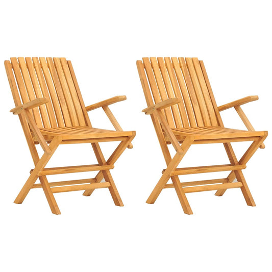 Folding Garden Chair | Set of 2 | Teak | Solid teak wood | Standard Folding Garden Chair | Set of 2 | Teak | Solid teak wood | Standard