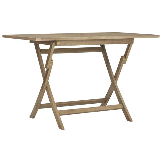 Folding Garden Table Grey 120x70x75 cm Solid Wood Teak Folding Garden Table Grey 120x70x75 cm Solid Wood Teak