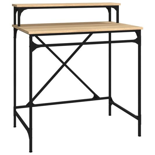 Desk Sonoma Oak 80x50x90 cm Engineered Wood and Iron Desk Sonoma Oak 80x50x90 cm Engineered Wood and Iron