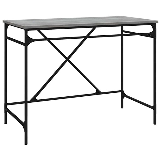 Desk Grey Sonoma 100x50x75 cm Engineered Wood and Iron Desk Grey Sonoma 100x50x75 cm Engineered Wood and Iron