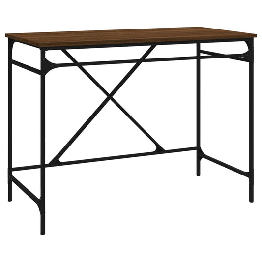 Desk Brown Oak 100x50x75 cm Engineered Wood and Iron Desk Brown Oak 100x50x75 cm Engineered Wood and Iron