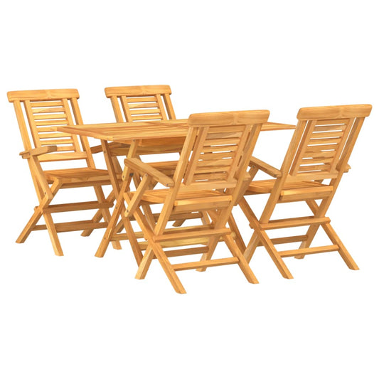 5 Piece Garden Dining Set Solid Wood Teak 5 Piece Garden Dining Set Solid Wood Teak