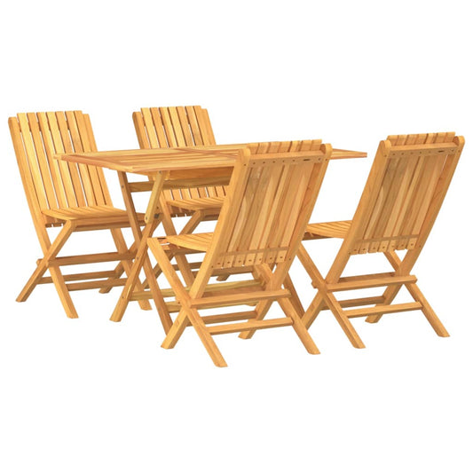 Garden Dining Set | Natural Teak | Solid Teak Wood | Medium | Foldable Garden Dining Set | Natural Teak | Solid Teak Wood | Medium | Foldable