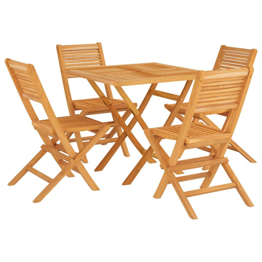 Garden Dining Set | Natural Teak | Solid Teak Wood | Medium | Foldable Garden Dining Set | Natural Teak | Solid Teak Wood | Medium | Foldable