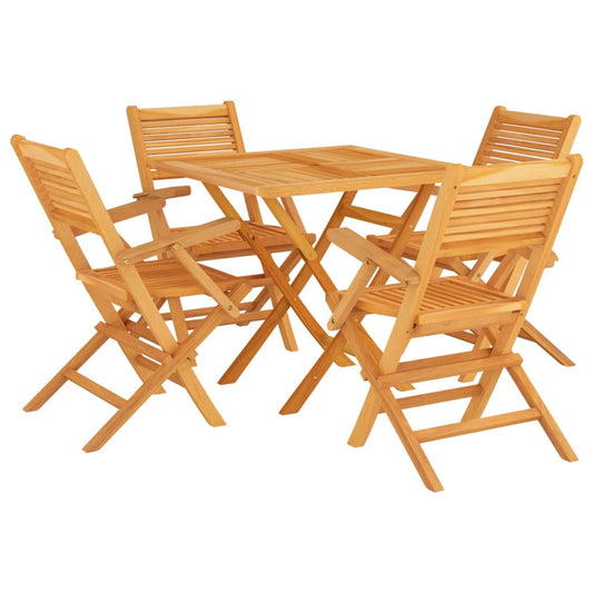 Garden Dining Set | Natural Teak | Solid Teak Wood | Medium | Foldable Garden Dining Set | Natural Teak | Solid Teak Wood | Medium | Foldable