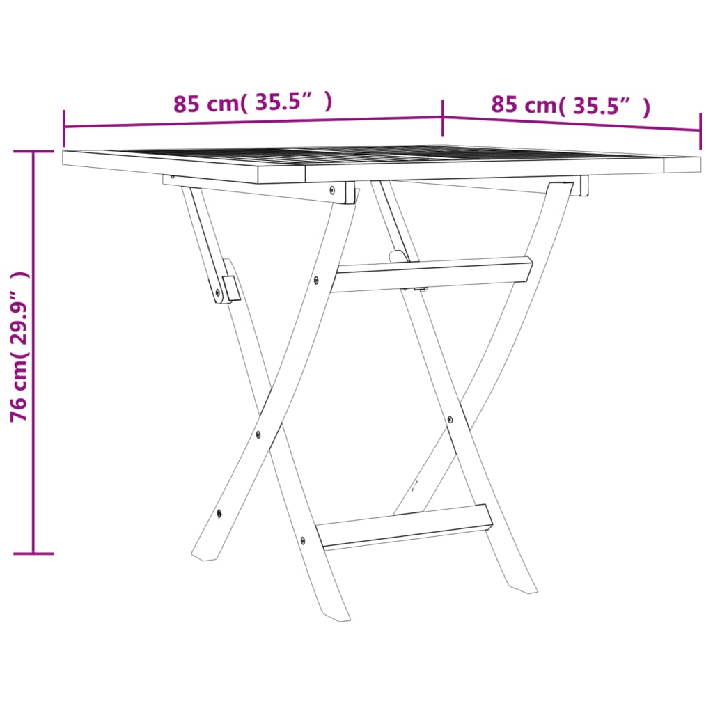 Garden Dining Set | Natural Teak | Solid Teak Wood | Medium | Foldable