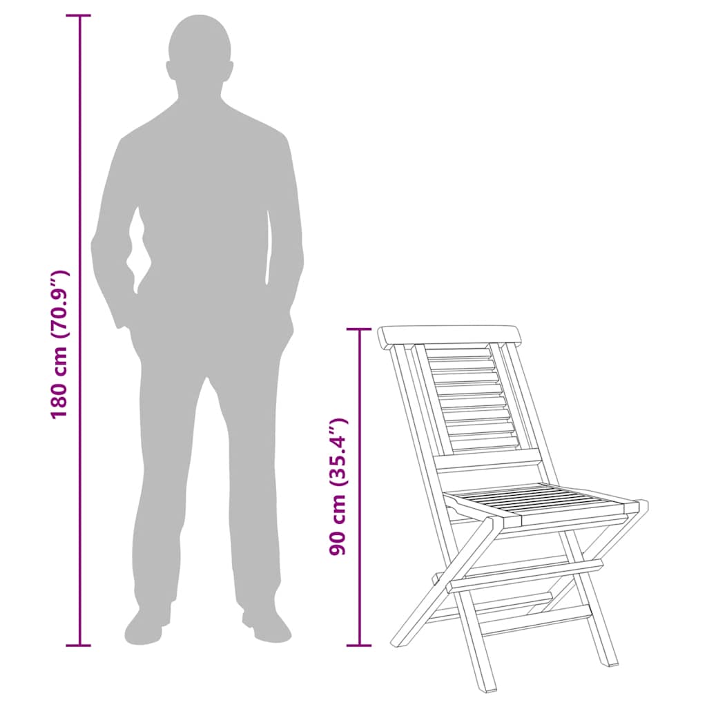 Folding Chairs 8 pcs 47x63x90 cm Solid Wood Teak
