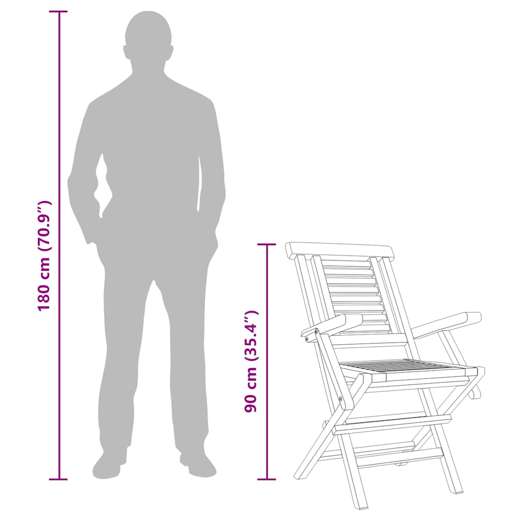 Folding Chairs 8 pcs 56x63x90 cm Solid Wood Teak