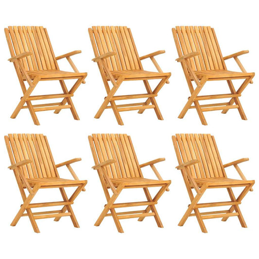 Folding Chairs 6 pcs 61x67x90 cm Solid Wood Teak Folding Chairs 6 pcs 61x67x90 cm Solid Wood Teak