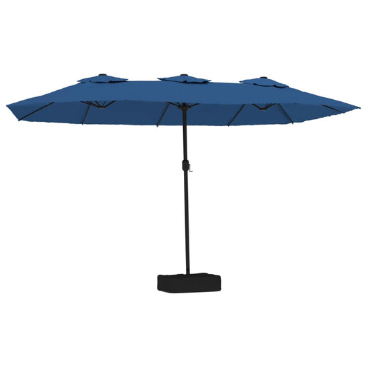 Garden Parasol | Azure Blue, Dark Grey | Polyester, Powder-Coated Iron Garden Parasol | Azure Blue, Dark Grey | Polyester, Powder-Coated Iron