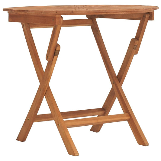 Folding Garden Table Ø 85x75 cm Solid Wood Teak Folding Garden Table Ø 85x75 cm Solid Wood Teak