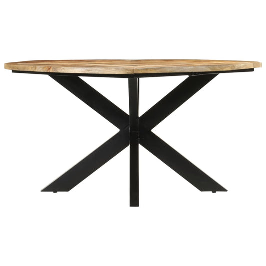 Dining Table Ø150x76 cm Solid Rough Wood Mango Dining Table Ø150x76 cm Solid Rough Wood Mango