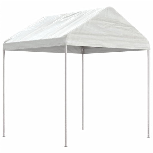 Gazebo with Roof White 4.46x2.28x2.69 m Polyethylene Gazebo with Roof White 4.46x2.28x2.69 m Polyethylene