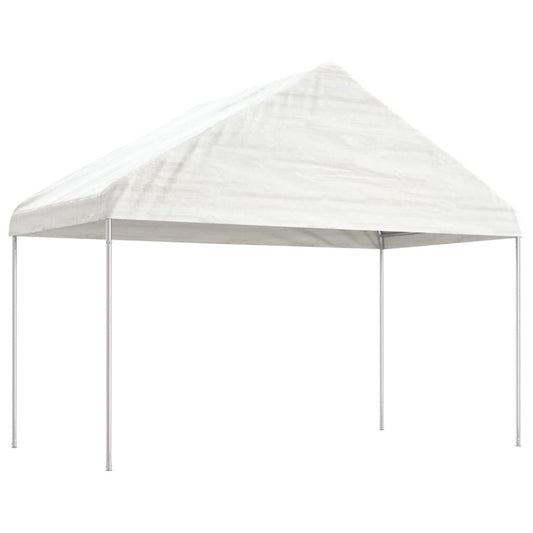 Gazebo with Roof White 4.46x4.08x3.22 m Polyethylene Gazebo with Roof White 4.46x4.08x3.22 m Polyethylene