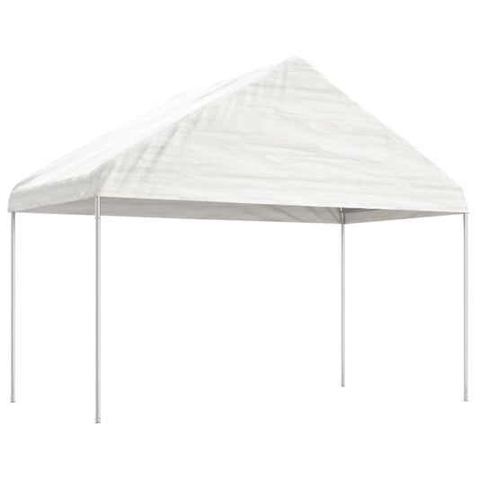 Gazebo with Roof White 17.84x4.08x3.22 m Polyethylene Gazebo with Roof White 17.84x4.08x3.22 m Polyethylene