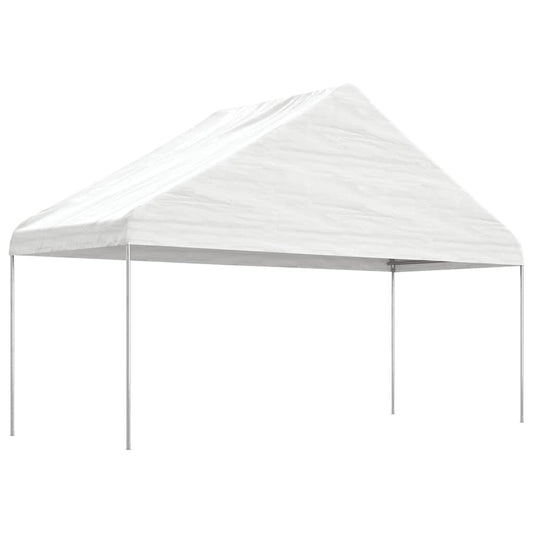 Gazebo with Roof White 4.46x5.88x3.75 m Polyethylene Gazebo with Roof White 4.46x5.88x3.75 m Polyethylene