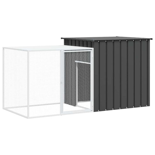 Rabbit Cage Anthracite 200x91x100 cm Galvanised Steel Rabbit Cage Anthracite 200x91x100 cm Galvanised Steel