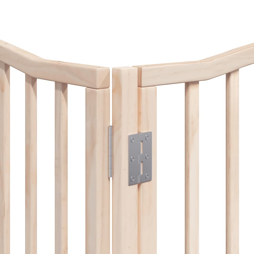 Dog Gate with Door Foldable 10 Panels 800 cm Poplar Wood
