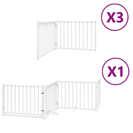 Dog Gate with Door Foldable 10 Panels White 800 cm Poplar Wood Dog Gate with Door Foldable 10 Panels White 800 cm Poplar Wood