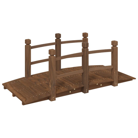 Garden Bridge with Railings 150x67x56cm Solid Wood Spruce Garden Bridge with Railings 150x67x56cm Solid Wood Spruce