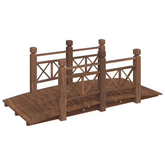 Garden Bridge with Railings 150x67x56cm Solid Wood Spruce Garden Bridge with Railings 150x67x56cm Solid Wood Spruce