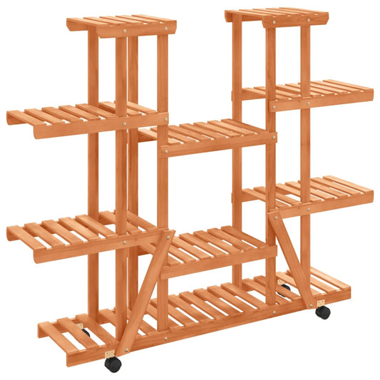 Flower Stand with Wheels 110x25x115 cm Solid Wood Fir Flower Stand with Wheels 110x25x115 cm Solid Wood Fir