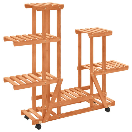 Flower Stand with Wheels 95x25x101 cm Solid Wood Fir Flower Stand with Wheels 95x25x101 cm Solid Wood Fir
