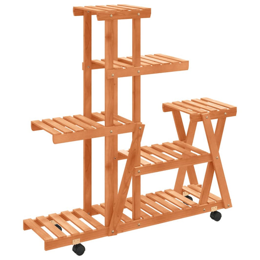 Flower Stand with Wheels 95x25x101 cm Solid Wood Fir Flower Stand with Wheels 95x25x101 cm Solid Wood Fir